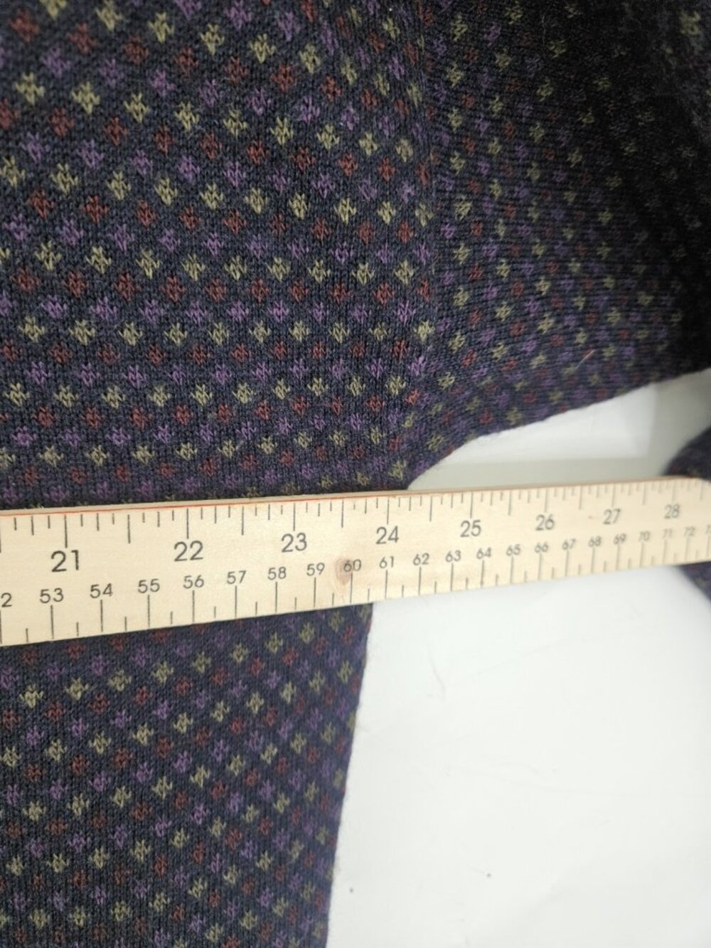 Idea Uomo Sweater Mens XL Blue Multicolor Vintage Y2K Dad Italy Knit Pullover - Picture 3 of 6